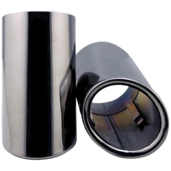 Końcówka tłumika TSI 70mm kpl, BLACK TITANIUM czarny połysk