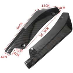 Spojlery zderzaka/ splittery rozmiar 345x350mm CARBON 2szt