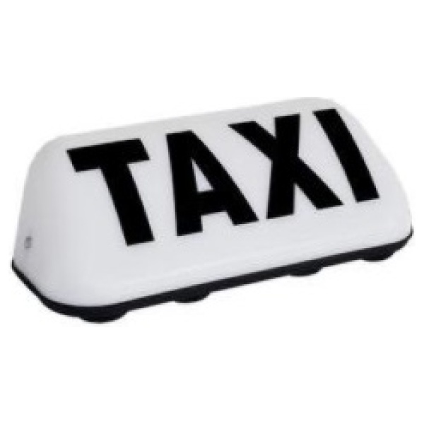 Lampa TAXI biała na pilot