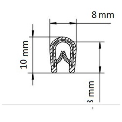 Listwa zbrojona 10mm x 8mm x 5M
