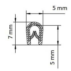 Listwa zbrojona 7mm x 5mm x 5M