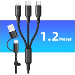 Kabel ładowania USB C/USB z portami ładowania USB C/ micro USB