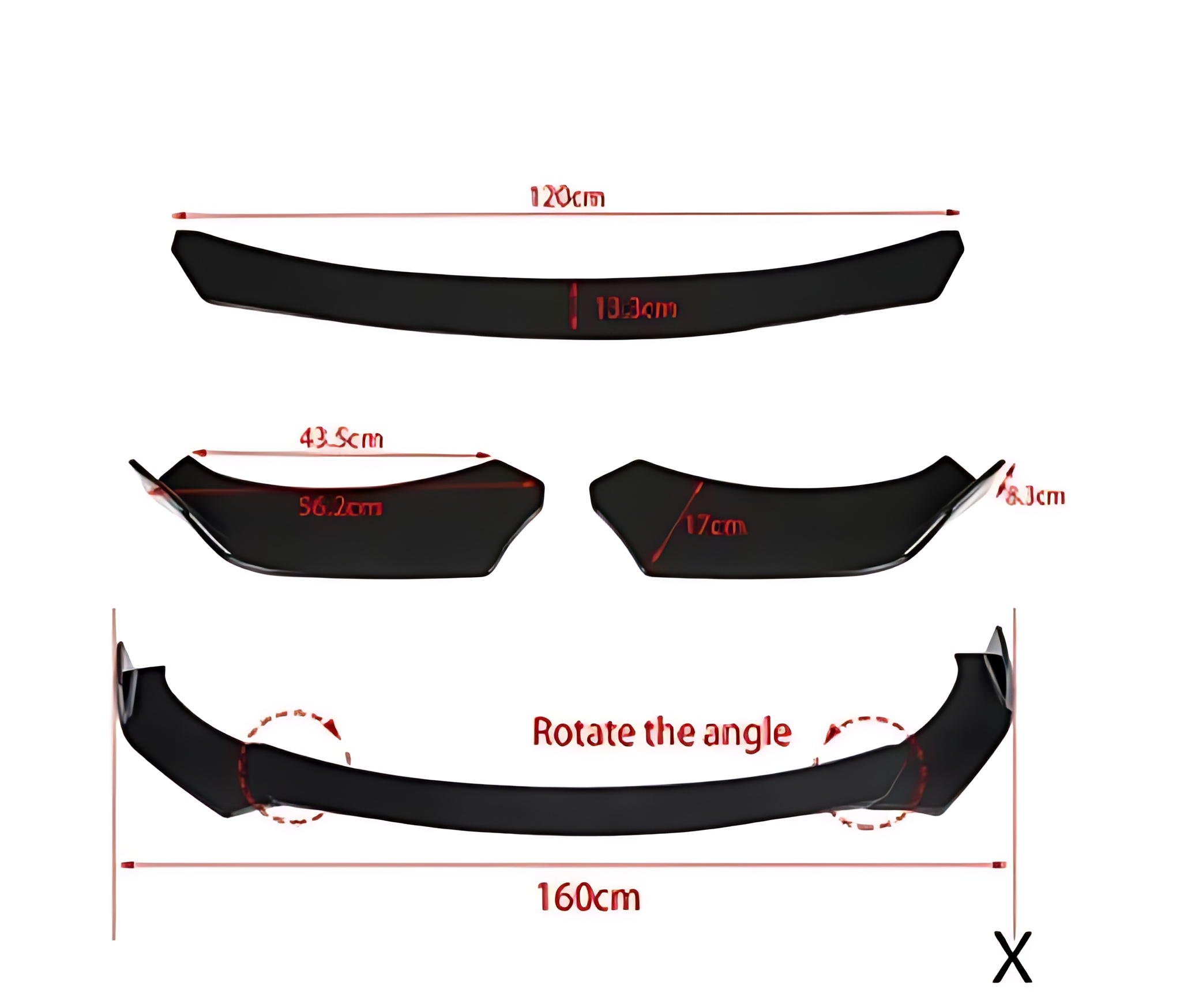 Dyfuzor spojler przedniego zderzaka uniwersalny - Image 3