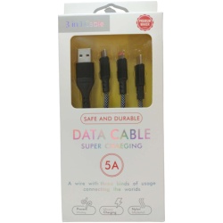 Kabel szybkiego ładowania/ android auto/ apple car z portami ładowania USB C/ micro USB