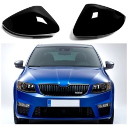Obudowy lusterek bocznych do Skody Octavia Mk3 2014-2019 VW T-ROC 2017-2019 glossy black