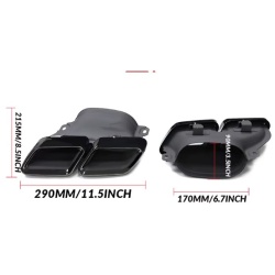 Komplet końcówek tłumika Mercedes W205 W213 W212 W222 czarne