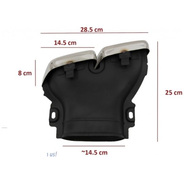 Komplet końcówek tłumika Mercedes W213, GLC X253 chrom - Image 2