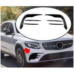 Spojlery przedniego zderzaka Mercedes GLC X253 15-19 czarny połysk