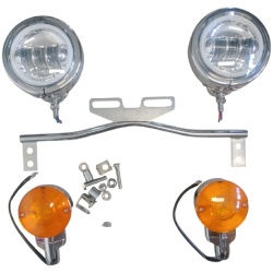 Komplet lightbarów LED + kierunkowskazy ze stelażem