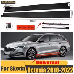 Dokładki na progi SKODA OCTAVIA MK4 czarny połysk
