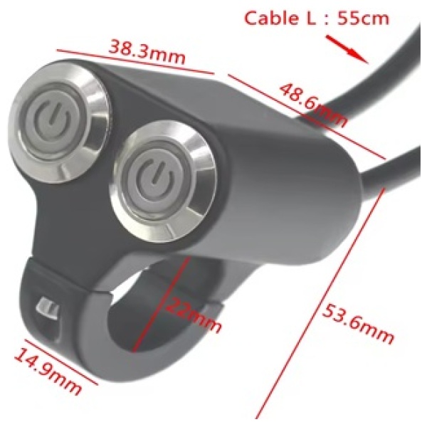 Przełącznik do motocykla 2 funkcyjny - Image 3