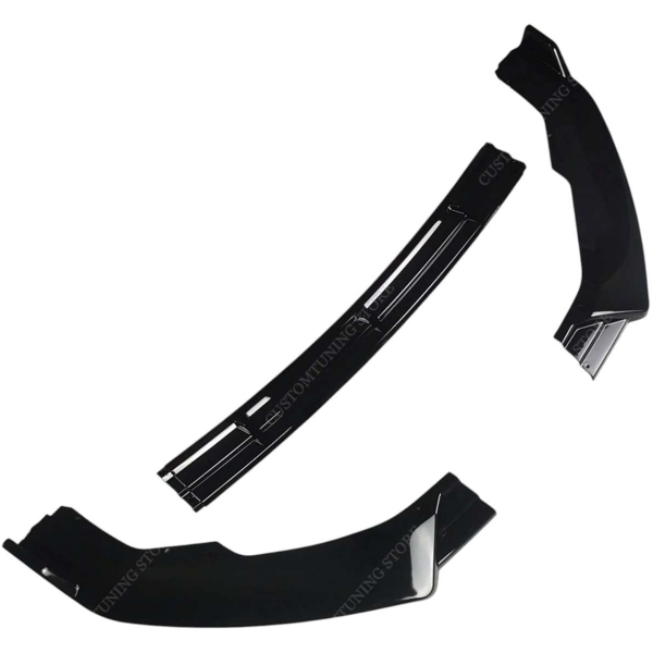 Spojler/ splitter przedniego zderzka SKODA OCTAVIA MK4 czarny połysk - Image 3