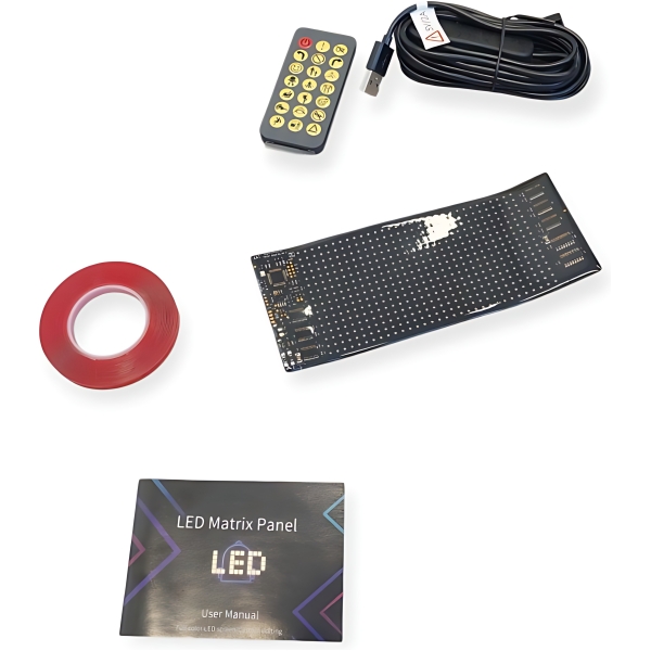 Panel LED Matrix Pixel 17cm x 7cm sterowany zdalnie i przez aplikację, wyświetlacz reklam - Image 2