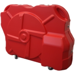 Walizka do transportu roweru z twardego materiału HDPE czerwona