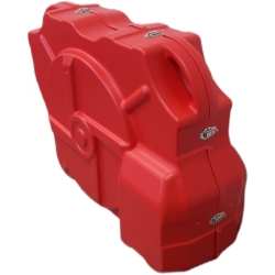 Walizka do transportu roweru z twardego materiału HDPE czerwona