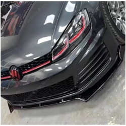 Spojler przedniego zderzaka VW GOLF MK7 2013- 2020 czarny połysk